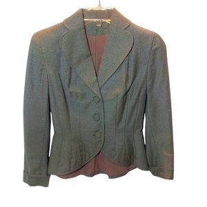 Antique vintage peplum jacket circa 1949 gray size small